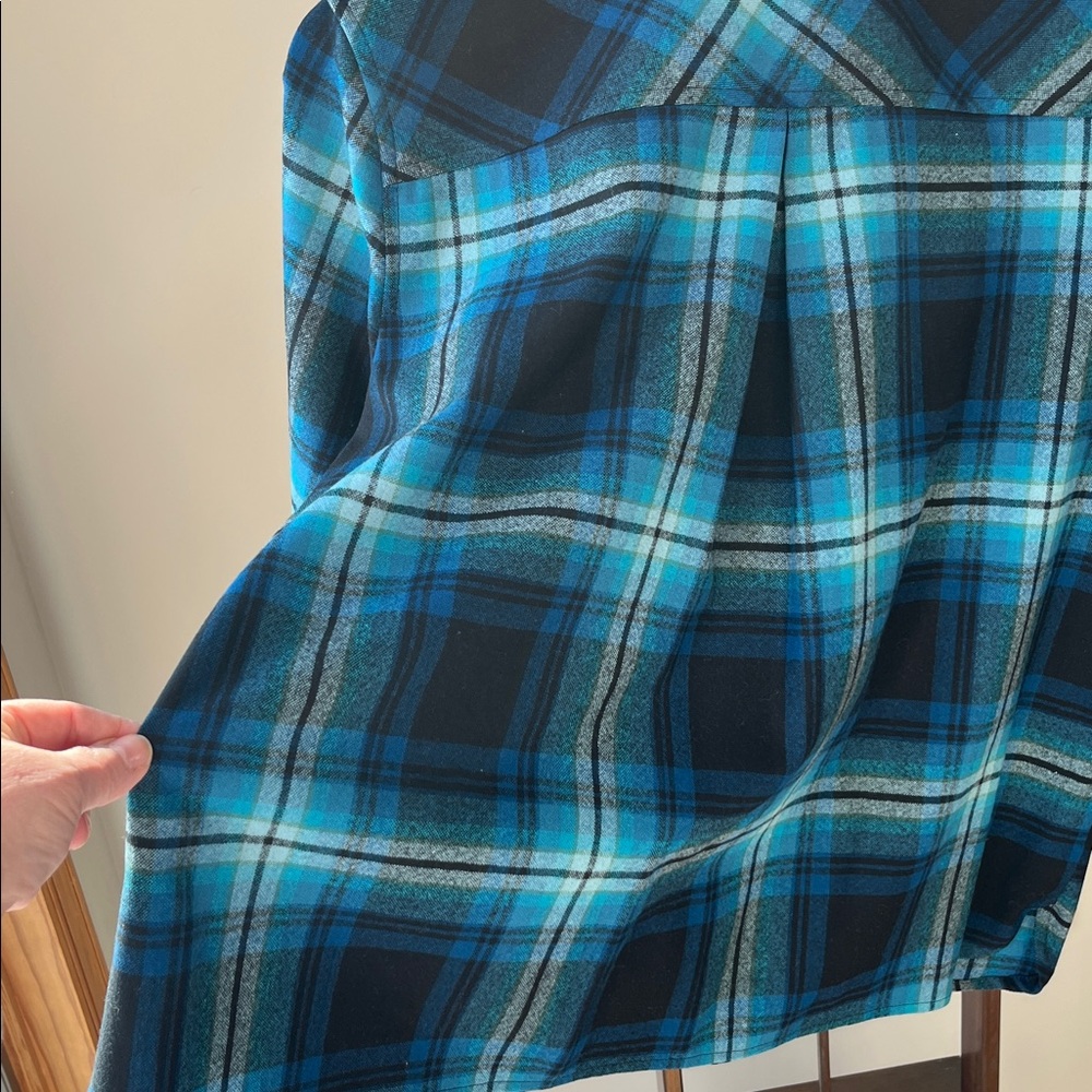 Pendleton Piper‎ UltraLuxe Merino Wool Shirt Soft Short Cropped Pockets Washable - Picture 4 of 16